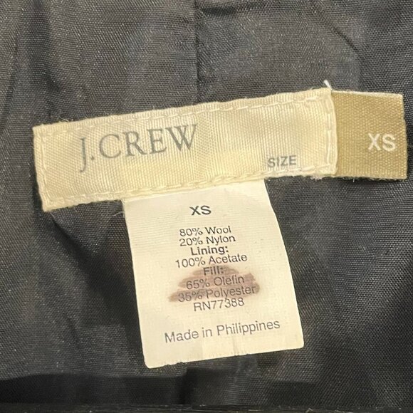 VTG J.Crew Wool Blend Peacoat Charcoal Marl XS EUC - Picture 6 of 7